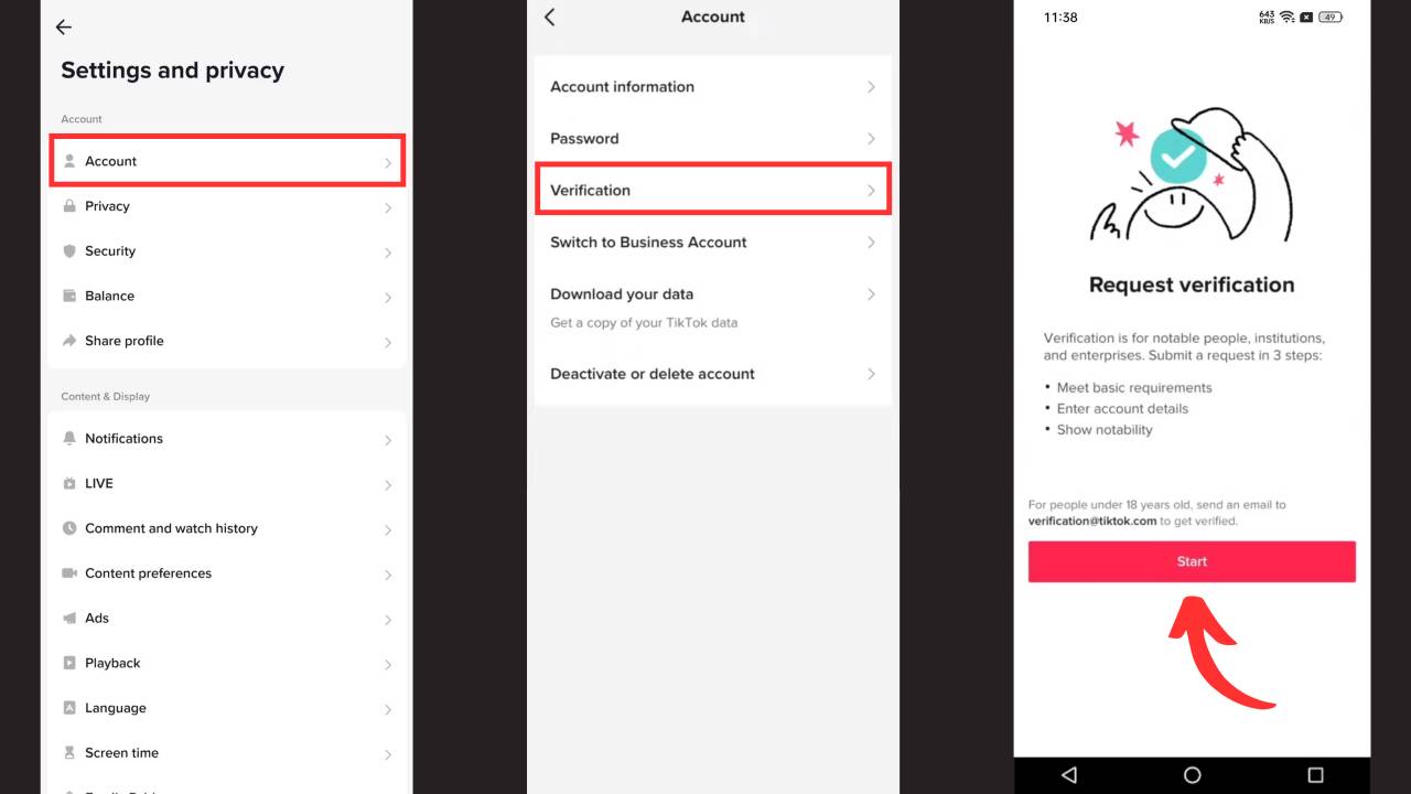 TikTok Verification Process